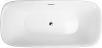 Акриловая ванна BelBagno BB202-1600-800 160x80 см, отдельностоящая, белая, овальная, на ножках, со сливом-переливом