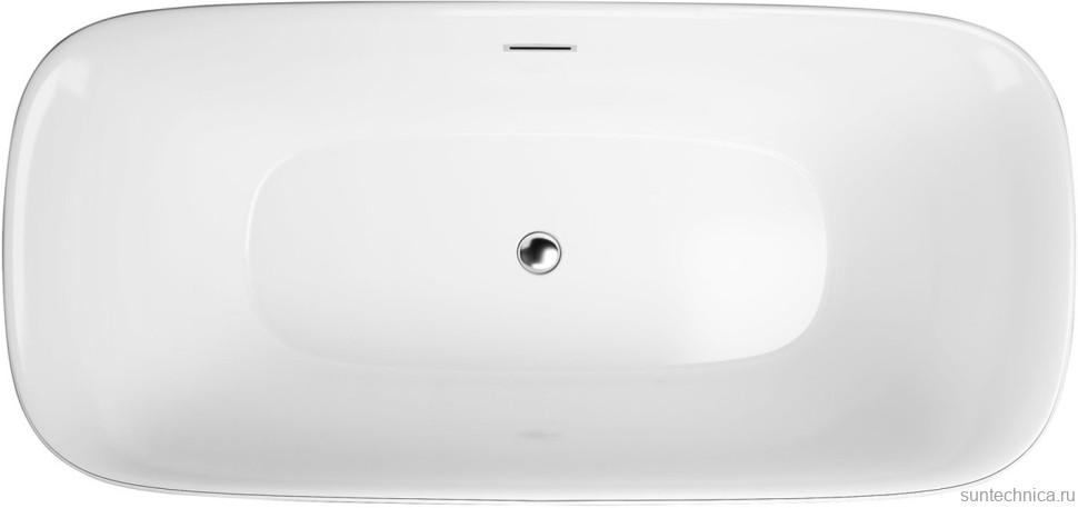 Акриловая ванна BelBagno BB202-1600-800 160x80 см, отдельностоящая, белая, овальная, на ножках, со сливом-переливом