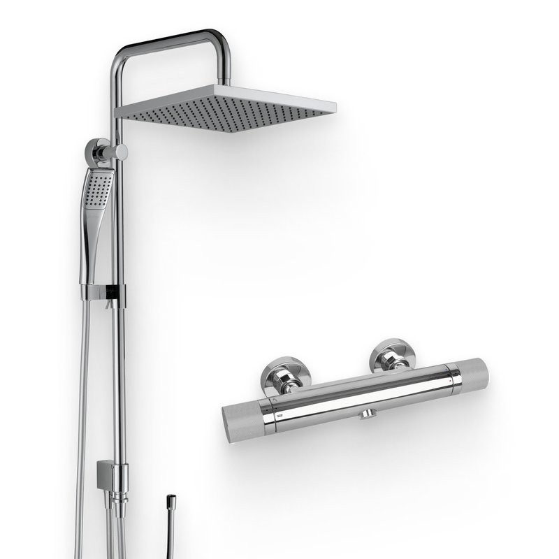 Душевой комплект Термостат Jacob Delafon Rivoli E24325-CP + Стойка Eo E11716-CP
