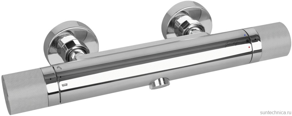 Душевой комплект Термостат Jacob Delafon Rivoli E24325-CP + Стойка Eo E11716-CP