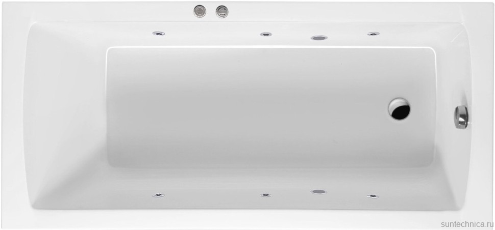 Акриловая ванна Excellent Aquaria WAEX.AQU14.SOFT 140x70 см, левая, встраиваемая, с гидромассажем, белая, с каркасом, со сливом-переливом