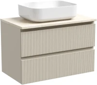 Тумба под раковину со столешницей Sancos Snob T 80 beige soft, столешница бежевая