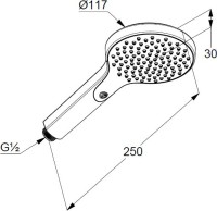 Душевая лейка Kludi DIVE X 1S 6981005-00 хром Душевая лейка Kludi DIVE X 1S 6981005-00 хром