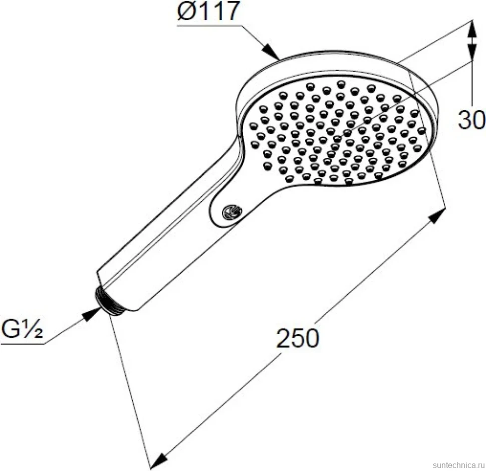 Душевая лейка Kludi DIVE X 1S 6981005-00 хром