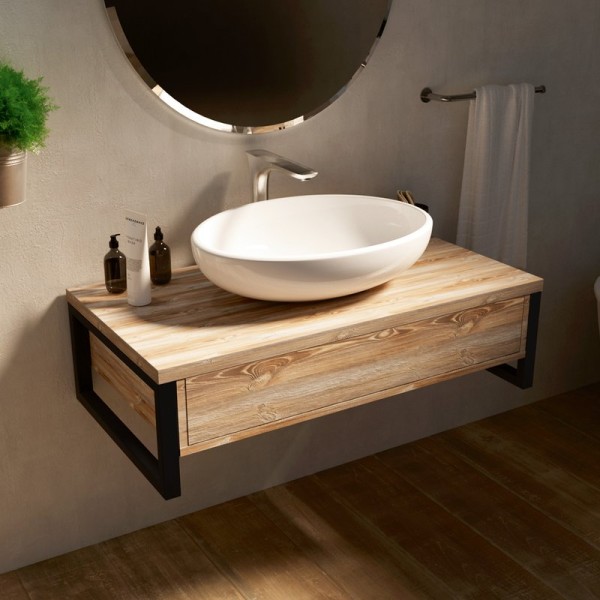 Тумба под раковину 1MarKa Grunge Loft 90 дуб намибия