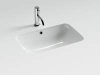 Мебельная раковина Ceramicanova Element CN7018 54 встраиваемая снизу, белая, прямоугольная, фарфор