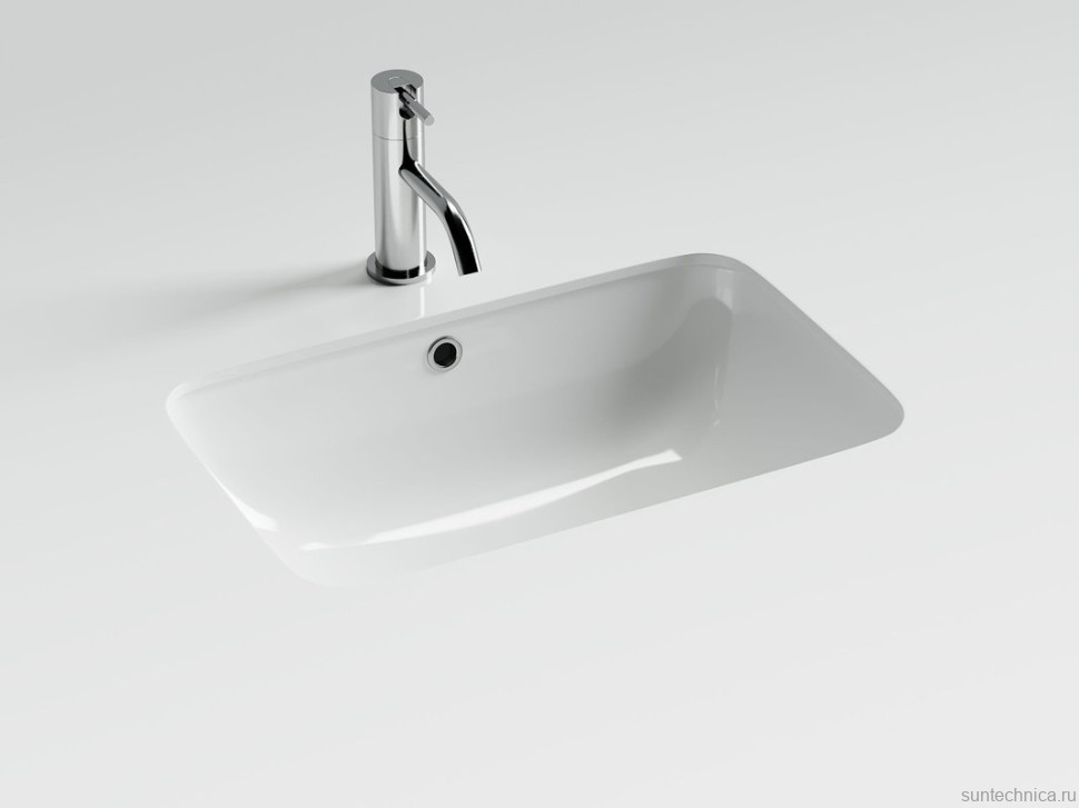 Мебельная раковина Ceramicanova Element CN7018 54 встраиваемая снизу, белая, прямоугольная, фарфор