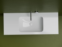 Мебельная раковина Ceramicanova Element CN7018 54 встраиваемая снизу, белая, прямоугольная, фарфор