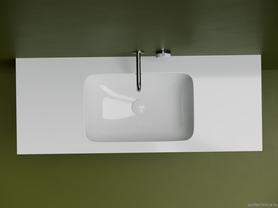 Мебельная раковина Ceramicanova Element CN7018 54 встраиваемая снизу, белая, прямоугольная, фарфор