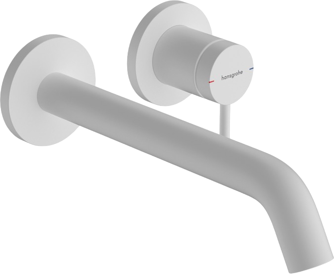 Смеситель для раковины Hansgrohe Tecturis S 73351700 С ВНУТРЕННЕЙ ЧАСТЬЮ матовый белый