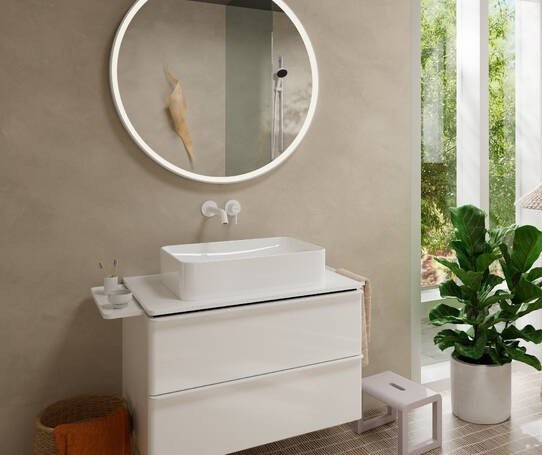 Смеситель для раковины Hansgrohe Tecturis S 73351700 С ВНУТРЕННЕЙ ЧАСТЬЮ матовый белый