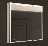 Зеркало-шкаф Art&Max Merano L 80х80 белое, с LED-подсветкой, 6000К