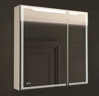 Зеркало-шкаф Art&Max Merano L 80х80 белое, с LED-подсветкой, 6000К