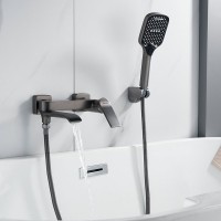 Смеситель для ванны с душем Shevanik S4102T оружейная сталь Смеситель для ванны с душем Shevanik S4102T оружейная сталь