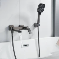 Смеситель для ванны с душем Shevanik S4102T оружейная сталь Смеситель для ванны с душем Shevanik S4102T оружейная сталь