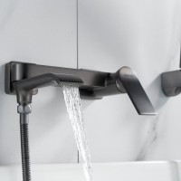 Смеситель для ванны с душем Shevanik S4102T оружейная сталь Смеситель для ванны с душем Shevanik S4102T оружейная сталь