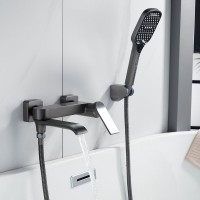 Смеситель для ванны с душем Shevanik S4102T оружейная сталь Смеситель для ванны с душем Shevanik S4102T оружейная сталь