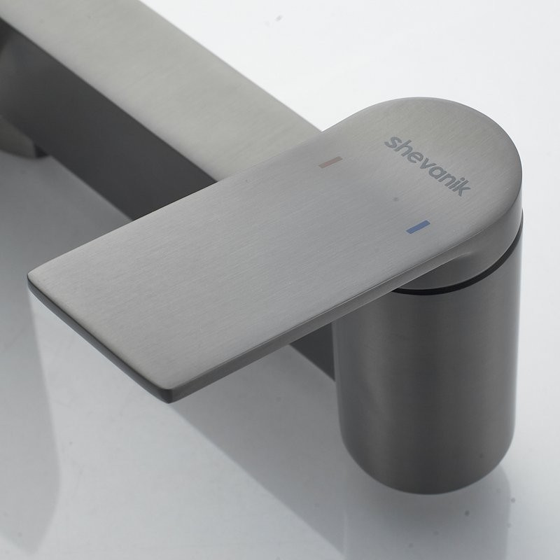 Смеситель для ванны с душем Shevanik S4102T оружейная сталь