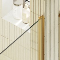 Душевая дверь в нишу Maybahglass MGD-808-3 80 см, профиль золото, стекло сатин