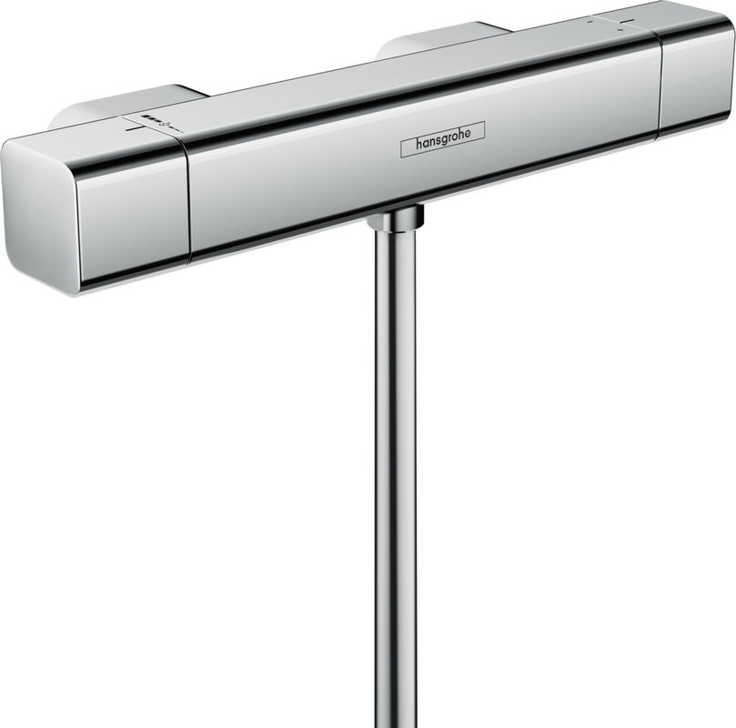Душевой комплект Термостат Hansgrohe Ecostat E 15773000 для душа + Стойка Crometta E 240 1jet Showerpipe Reno 27289000 EcoSmart