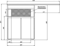 Мебель для ванной комнаты Aquanet Токио 68 1 ящик, 2 двери L