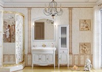 Шкаф пенал для ванной Opadiris Лоренцо 45 R белый матовый