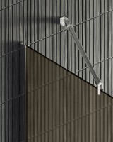 Душевая перегородка Maybahglass MGD-679-5ш 109 см, профиль хром матовый, стекло бронза матовое