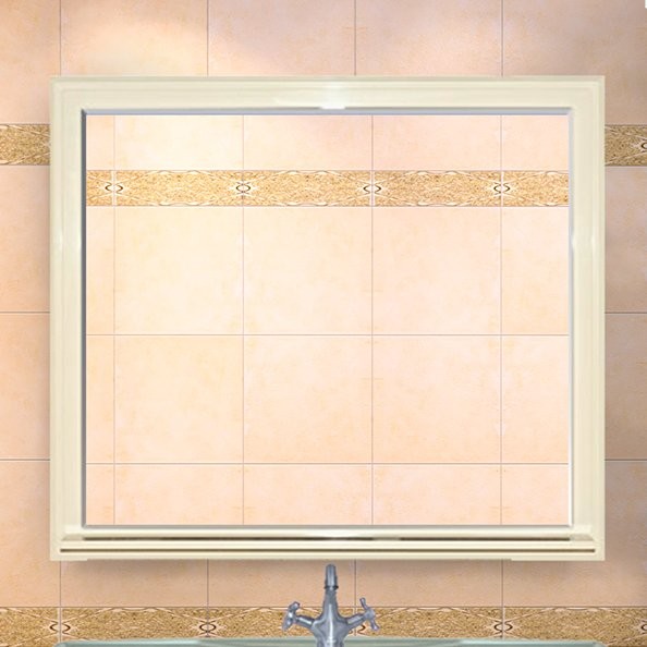 Зеркало Misty Шармель 105 светло-бежевая эмаль, с полкой