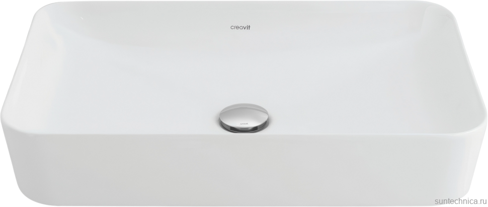 Накладная раковина Creavit Ultra UL060-00MB00E-0000 60 жемчужно-белая, прямоугольная