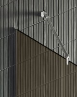 Душевая перегородка Maybahglass MGD-703-5у 69 см, профиль хром матовый, стекло бронза матовое