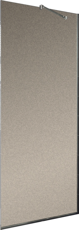 Душевая перегородка Maybahglass MGD-703-5у 69 см, профиль хром матовый, стекло бронза матовое