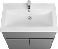 Тумба с раковиной AQUATON Форест 75 туманный серый, раковина Элина 75