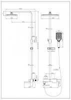 Душевая стойка Esbano ESDSBASC-DSXR хром