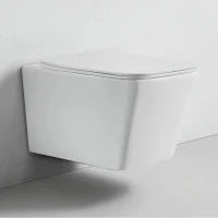 Комплект Унитаз подвесной BOND Cube F04-10 безободковый, с микролифтом, белый + Инсталляция AlcaPlast AM101/1120-4:1 RU M571-0001 кнопка смыва хром