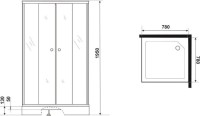 Душевой уголок Niagara Nova NG-0180-14 80x80, квадратный, с поддоном