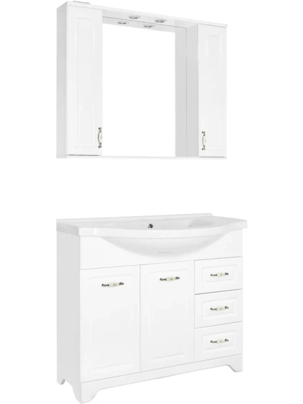 Мебель для ванной комнаты Style Line Олеандр-2 100 Люкс, белая