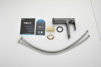 Смеситель для раковины BELZ B713 B10713-3 оружейная сталь Смеситель для раковины BELZ B713 B10713-3 оружейная сталь