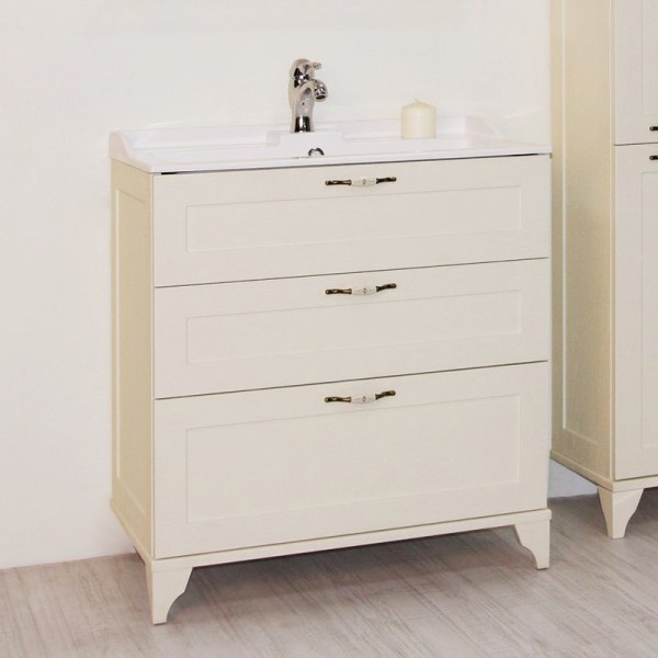 Тумба под раковину AQUATON Леон 80Н дуб бежевый