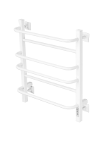 Полотенцесушитель электрический Comfysan Puro-K EC-6 60x55 см, скрытое подключение справа, слева, матовый белый, лесенка, из стали, с полкой