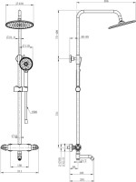 Душевая стойка Wonzon & Woghand WW-B3031-A-CR хром