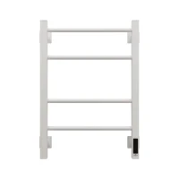 Полотенцесушитель электрический Grota Costa 430х600 RAL9016 EL 60x45 см, подключение справа, слева, скрытое подключение справа, матовый белый, лесенка, из стали