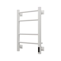 Полотенцесушитель электрический Grota Costa 430х600 RAL9016 EL 60x45 см, подключение справа, слева, скрытое подключение справа, матовый белый, лесенка, из стали