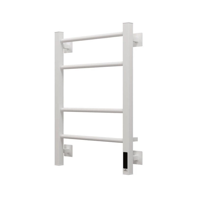 Полотенцесушитель электрический Grota Costa 430х600 RAL9016 EL 60x45 см, подключение справа, слева, скрытое подключение справа, матовый белый, лесенка, из стали