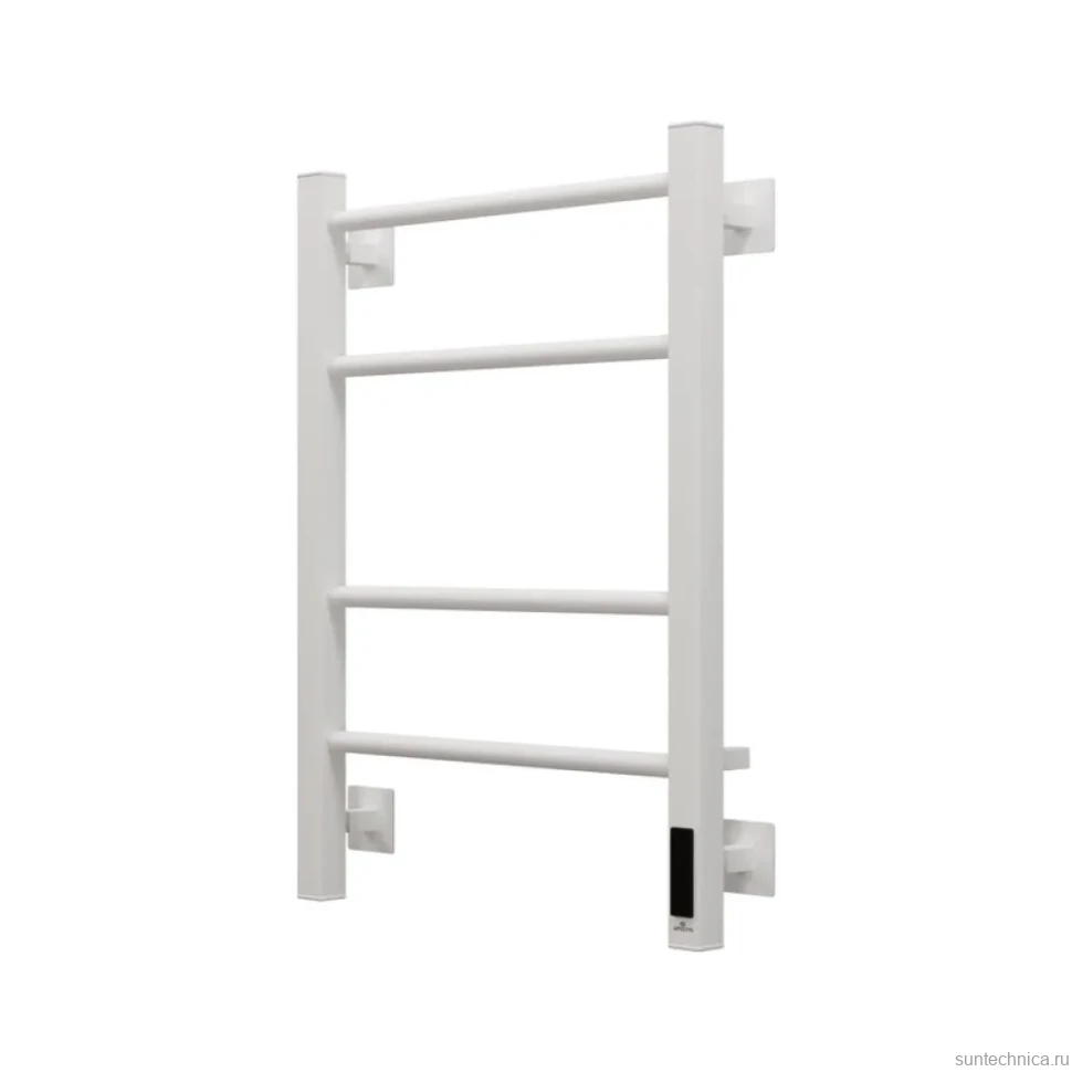 Полотенцесушитель электрический Grota Costa 430х600 RAL9016 EL 60x45 см, подключение справа, слева, скрытое подключение справа, матовый белый, лесенка, из стали