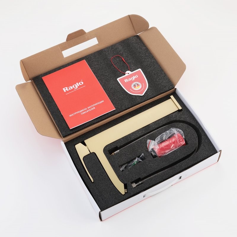 Смеситель для раковины Raglo R01.15.03, золотой сатин