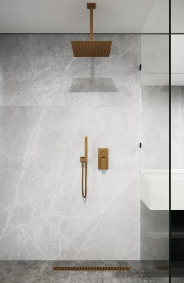 Кронштейн для верхнего душа Boheme Qubic 629-QUBIC-BRB brushed bronze
