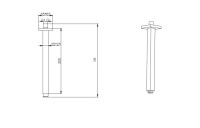 Кронштейн для верхнего душа Boheme Qubic 629-QUBIC-BRB brushed bronze Кронштейн для верхнего душа Boheme Qubic 629-QUBIC-BRB brushed bronze