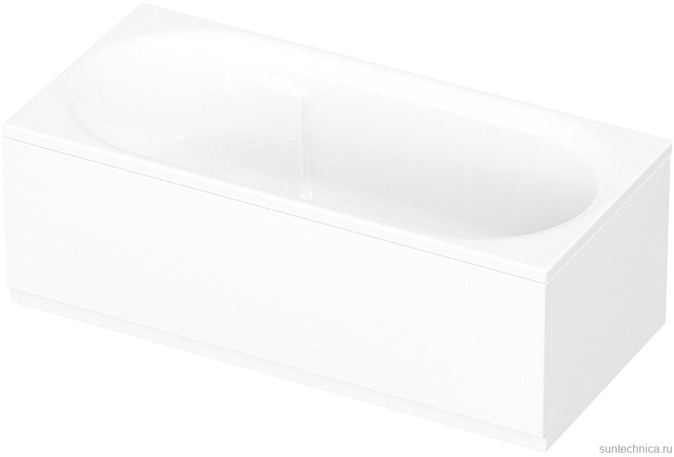 Акриловая ванна Cezares Arno W37 170x80 см, пристенная, белая, с каркасом