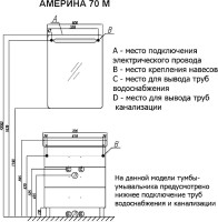 Тумба под раковину AQUATON Америна М 70 белая