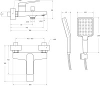 Комплект для ванной BelBagno Ardente VASM/LVM хром
